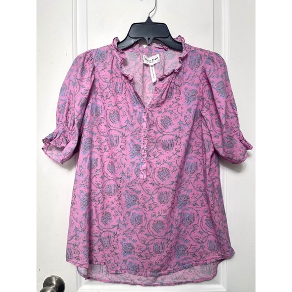 Apiece Apart Los Altos Floral Print Mock Neck Blouse Small - Picture 5 of 12